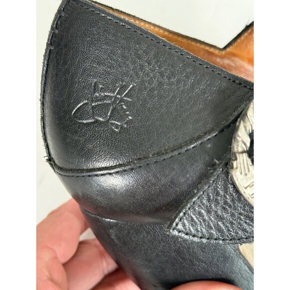 John Fluevog Leather Prepare Leader Platform Mary Jane Heels Black - Picture 10 of 12